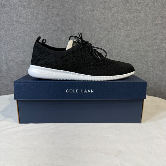 Cole Haan Grand ZeroGrand Stitchlite Black Knit Sneakers Womens 9.5B - Picture 1 of 9